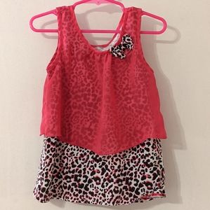 🌵- Girls Healtex Leopard Pink Tank Size 4T
